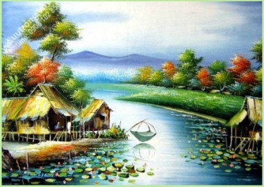 Cảnh thu trong bài Câu cá mùa thu được tác giả miêu tả như thế nào?